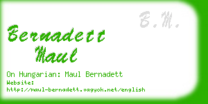 bernadett maul business card